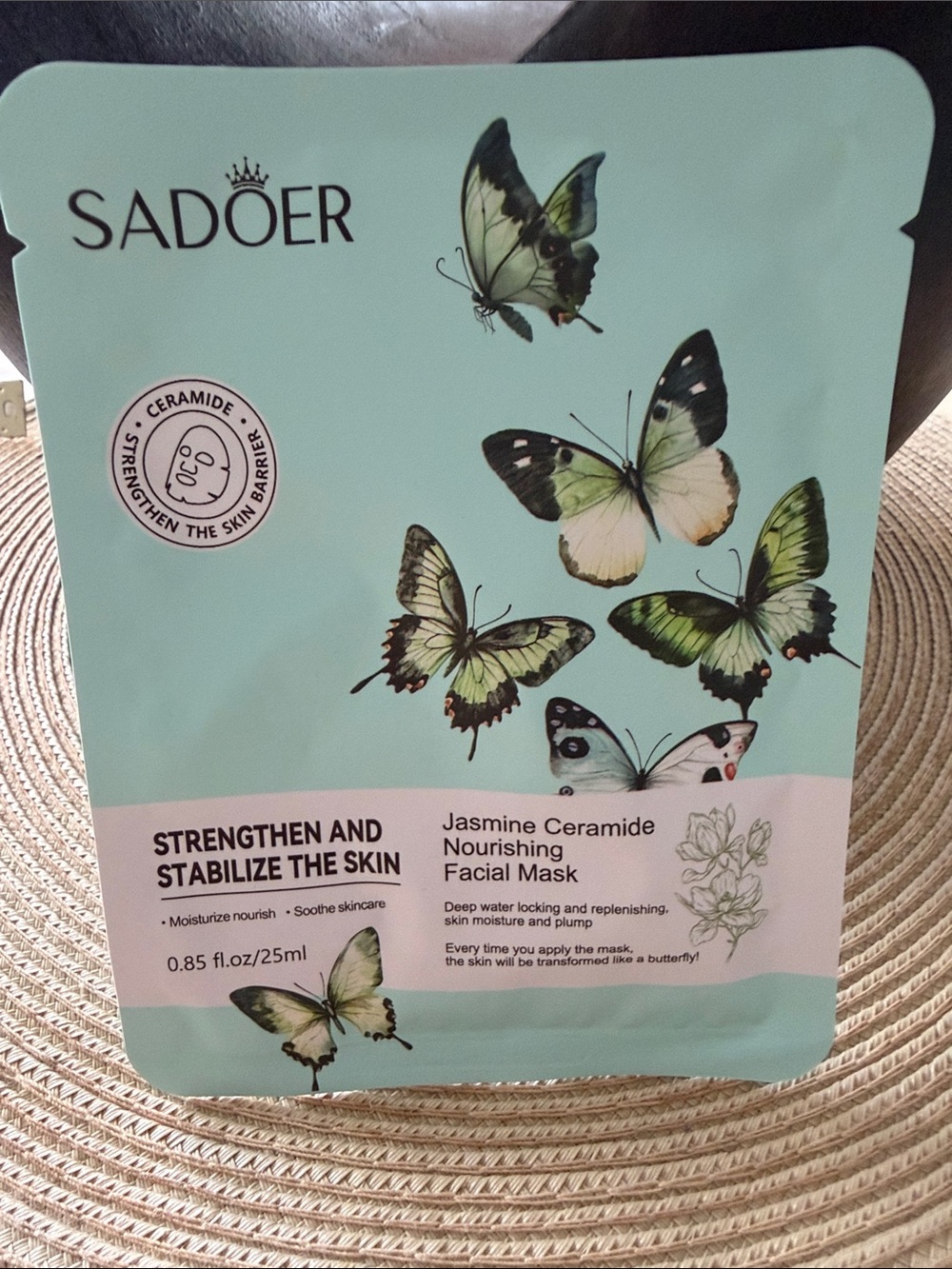 SADOER Jasmine Ceramide Nourishing Facial Mask Korean Skincare 25 ml New